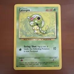 Pokemon TCG Caterpie Base Set 45/102 Regular Unlimited Common - Image 1