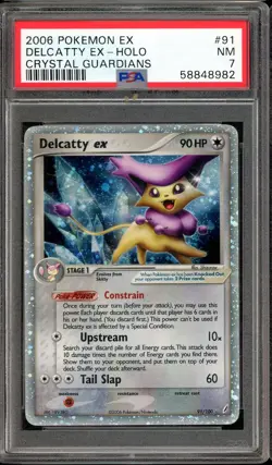 2006 POKEMON EX #91 91/100 DELCATTY HOLO CRYSTAL GUARDIANS NM PSA 7 TCG - Image 1