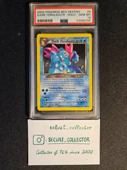 Pokemon Card Neo Destiny Dark Feraligatr Holo PSA 10 GEM MINT - Image 3
