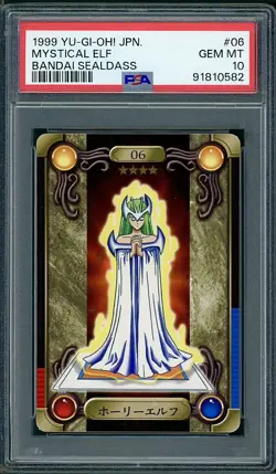 PSA 10 Mystical Elf Japanese Sealdass No 06 Yugioh 1999 - Image 1