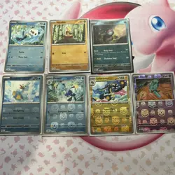 Pokemon Master Ball Pattern Lot of 7 White Flare Black Bolt Pokemon Card Game NM - Image 1