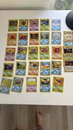 Pokemon 99% complete Fossil Common & Uncommon 32/62 Card Set, miss 37 Graveler - Image 1
