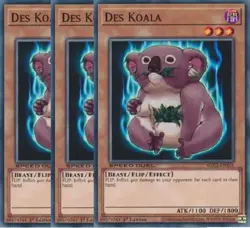 Yugioh - Des Koala x 3 - 1st Edition NM - Plus Free Holographic Card - Image 1