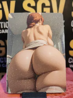 Makima - Chainsaw Queen Sexy Custom Wifu Card | Double-Sided Frosted Glitter - Image 2
