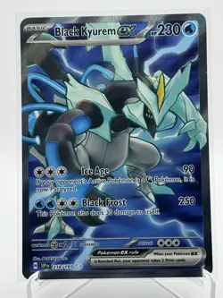 Pokemon TCG Black Kyurem EX Surging Sparks 218/191 Full Art Ultra Rare Holo Card - Image 1