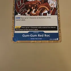 Gum-Gum Red Roc OP04-056 Foil Kingdoms Of Intrigue One Piece Trading Card TCG - Image 3