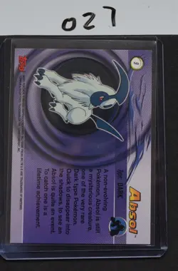 Absol #9 Pokemon Topps Advanced Card LP - Image 2