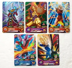 Lot of 5 Japanese Dragon Ball Super Dragonball Heroes TCG Promo Card Set - Image 1