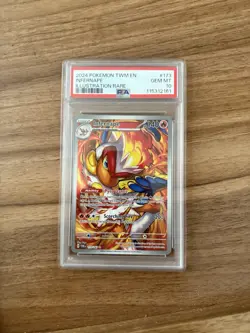 Infernape Holo PSA 10 Twilight Masquerade Illustration Card 173/167 Sv06 - Image 1
