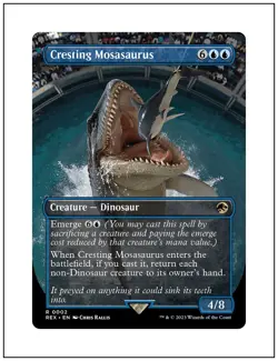 1x Cresting Mosasaurus, Borderless Art, Magic the Gathering MTG NM - Image 1
