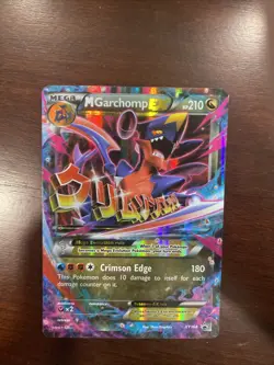 Mega M Garchomp EX XY168 Black Star Promo Rare Holo Pokemon Card MP - Image 1