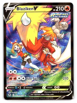 Pokemon TCG Blaziken v TG14/TG30 Holo Ultra Rare Silver Tempest Trainer Gallery - Image 1