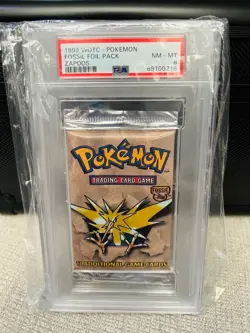 Three (3) RARE VINTAGE Pokemon 1999 Fossil Booster Packs Sealed Art Set PSA 8 - Image 1