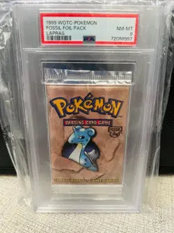 Three (3) RARE VINTAGE Pokemon 1999 Fossil Booster Packs Sealed Art Set PSA 8 - Image 5