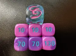 Pokemon TCG Damage Counter Dice Fusion Strike 2021 ETB Pink Purple Blue - Image 1
