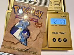 1999 Pokemon Unlimited Fossil New Hang Tag Sealed Booster Pack. 21.59g - Image 1