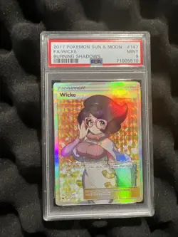 2017 Pokemon Sun and Moon Burning Shadows Wickie #147 PSA 9 - Image 1