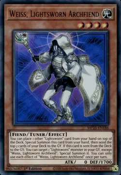 Weiss, Lightsworn Archfiend 1st Ultra MP25-EN186 Yu-Gi-Oh! - Image 1