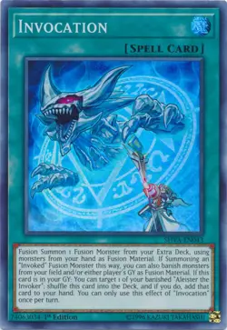 Yugioh! MP Invocation - SHVA-EN043 - Super Rare - 1st Edition Moderately Played, - Image 1