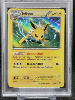 PSA 9 Jolteon 26/98 XY Ancient Origins HOLO RARE Pokemon Card - Low Pop* (36) - Image 2
