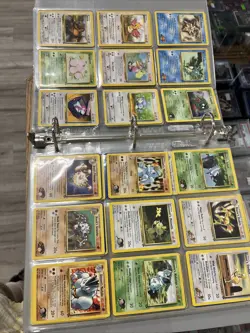 VINTAGE POKEMON BINDER - STARTER COLLECTION BASE GYM ROCKET E-SERIES -150+ CARDS - Image 3