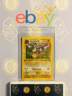 Aerodactyl 1/62 1st Edition MP Played Fossil Set 1999 Pokemon Card Holo Rare - Image 1