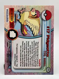Pokemon Card Topps Chrome Pidgeotto #17 NM - Image 4