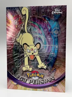 2000 Pokemon Card Topps Chrome Persian #53 Series 1 NM - Image 3