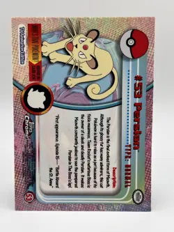 2000 Pokemon Card Topps Chrome Persian #53 Series 1 NM - Image 5