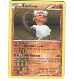 Pokemon 2011 Light Play Landorus Noble Victories REVERSE 74/101 Card - Image 1