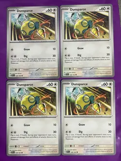 Dunsparce 128/162 x4 - 4x Playset Pokemon Temporal Forces - 4 Card Set - Image 1
