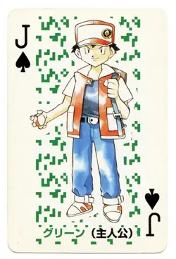 1996 Vintage Ash Ketchum Jack of Spades Japan Original Pokemon Playing Cards - Image 2