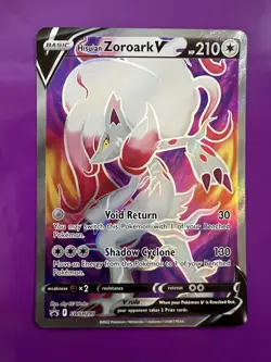 Hisuian Zoroark V SWSH297 Black Star Promo Ultra Rare Holo Pokemon Card NM - Image 1