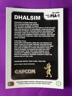 PSA Street Fighter 2 Promo Card Championship Magazine Vega Edition Dhalsim Card - Image 3