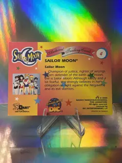 2000 Dart Sailor Moon Awesome Trading Cards #4 Sailor Moon - Image 2
