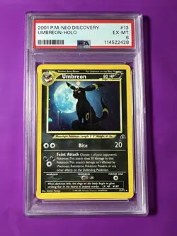 PSA 6 Umbreon Neo Discovery 2001 Holo Pokemon Card 13/75 - Image 1