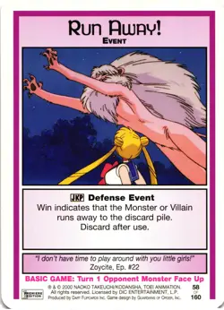 Sailor Moon CCG Premier Edition Event Run Away! Trading Card - Image 1