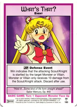 Sailor Moon CCG Premier Edition Event What's ThatU Trading Card - Image 1
