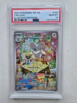 Cinccino Temporal Forces Illustration Rare Pokemon Card 183/162 PSA 10 - Image 1