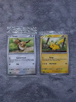 Pokemon Together Promos Eevee & Pikachu Stamped SEALED English 2-Card Lot - Image 1