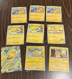 Pokemon Lot of 9 Pikachu Promo Cards Worlds Illustrator Ex Go Some Sealed - Image 1