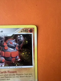 Pokemon Rhyperior Card - LV.61, Stage 2, Earth Fissure, Rock Wrecker - Image 3