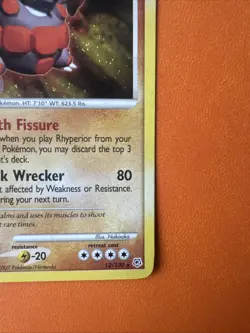 Pokemon Rhyperior Card - LV.61, Stage 2, Earth Fissure, Rock Wrecker - Image 4