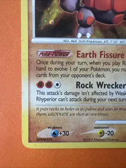 Pokemon Rhyperior Card - LV.61, Stage 2, Earth Fissure, Rock Wrecker - Image 5