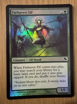 MTG Farhaven Elf Shadowmoor Foil NM/LP - Image 1