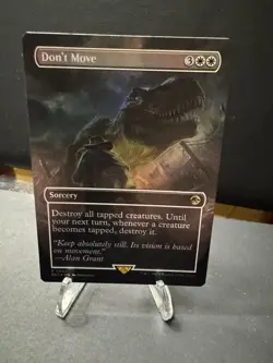 Don't Move R Borderless FOIL #1 | REX Jurassic World Collection | MTG - Image 1