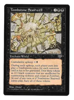 1996 MAGIC THE GATHERING MIRAGE TOMBSTONE STAIRWELL ,ENCHANT WORLD,NEAR MINT NM - Image 1