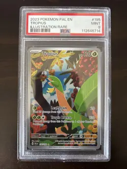 2023 POKEMON PAL EN-PALDEA EVOLVED ILLUSTRATION RARE #195 TROPIUS PSA 9 - Image 1