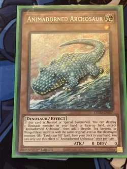 Yugioh-Animadorned Archosaur-Secret Rare-1st Edition-ETCO EN037 (LP) - Image 3