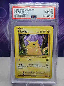 2016 Pokemon XY Evolutions 35/108 Pikachu PSA 10 - Image 1